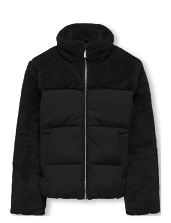 Kogwanja Fur Puffer Mix Coat Otw Kids Only Black