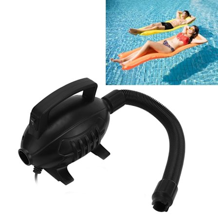Elektrisk Luftpumpe 600W Høy Effektivitet Lav Støy Oppblåsbar Pumpe med 5 Dyser for Oppblåsbar Madrass Seng Svømme Ring EU-Plugg 220-240V