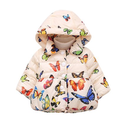 Baby Girls Butterfly Kids Jacka Coat