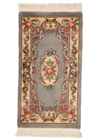 Hand Knotted China 90 Line Rug 69X122 Wool Brown/Orange Small