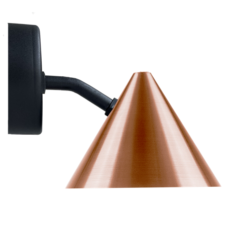 Westal Tratt Micro Veggarmatur GU10, uten lyskilde Råkobber, Belysning