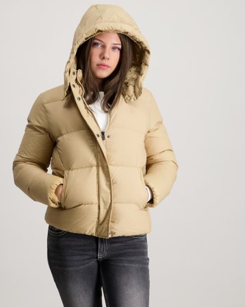 Polo Ralph Lauren Down Hooded Jacket Beige Jakker Pige - Kids Brand Store