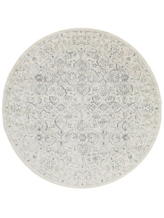 Vintage Floral Small Ziegler Greenville Rug - Cream Beige/Light Blue Ø 150