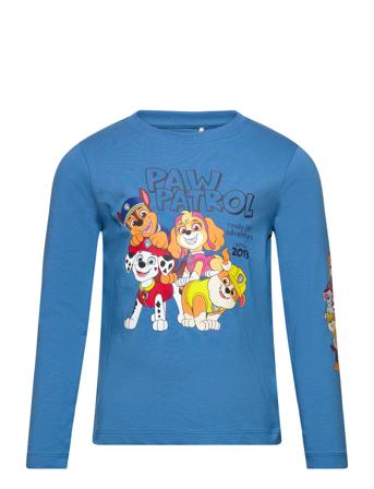 T-Shirt Ls T-shirts Long-sleeved T-shirts Blå Minymo*Betinget Tilbud