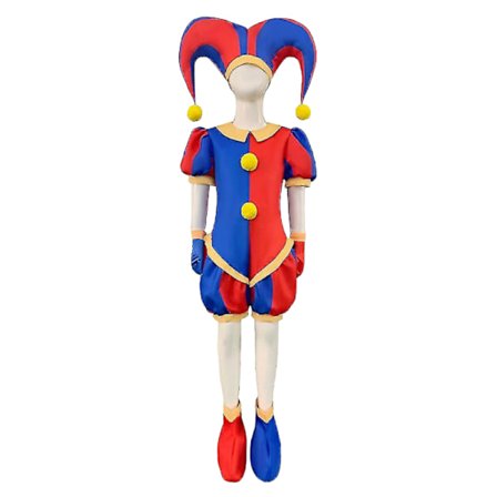 Pomni-kostume kompatibelt med børn, heldragt kompatibel med cosplay, fødselsdag, karneval, halloweenfest Q8 Q8 140 Q8