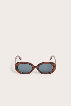 Kappahl | Owalne okulary przeciwsłoneczne Brązowy ONE SIZE | Brązowy