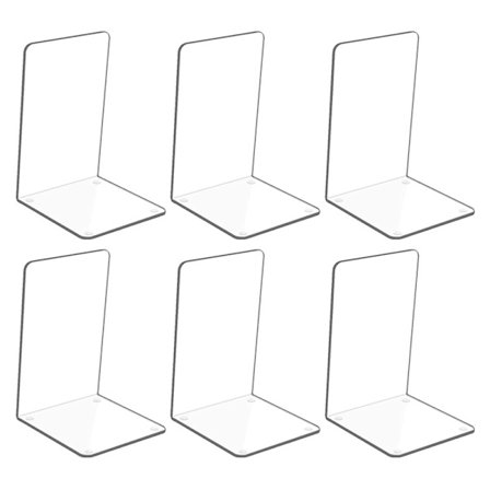 Transparenta Bokstöd i Akryl - 6-pack