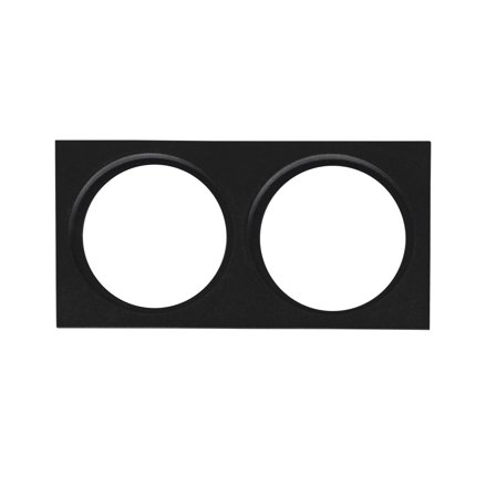 Hide-a-Lite 7474492 Dekorramme Ø85 mm, svart II: for 2 armaturer, Belysning