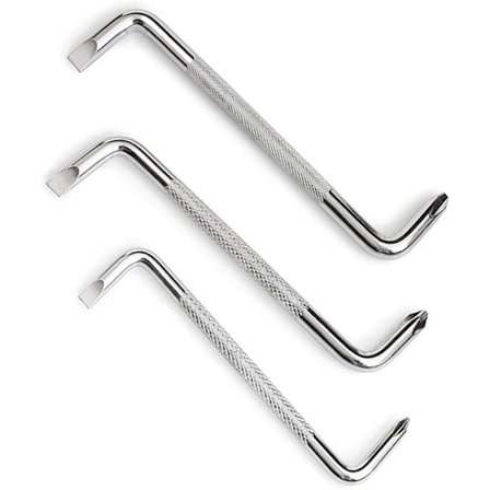 Vinkelskruetrækker sæt - flad/kryds - 3 dele, ZQKLA