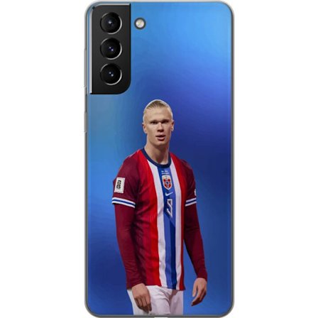 Kompatibelt Mobildeksel til Samsung Galaxy S21+ 5G Erling Haaland Manchester City Norge fotball angriper toppspiller utrolig målproduksjon kraftig ras