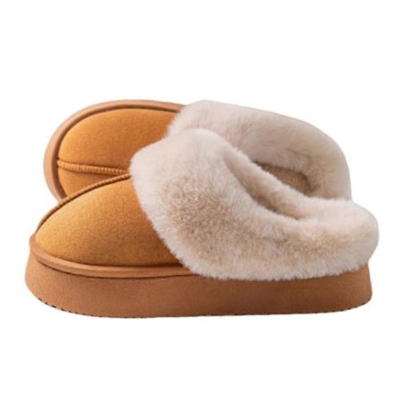 Dame Pels Snøtøfler Vintermote Hjem Plysj Sko EVA Lett Stue Sko