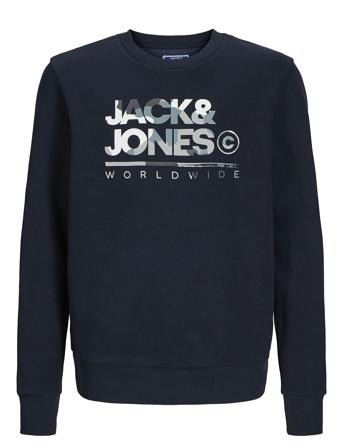 Jjluke Sweat Crew Neck Jnr Tops Sweat-shirts & Hoodies Sweat-shirts Navy Jack & J S