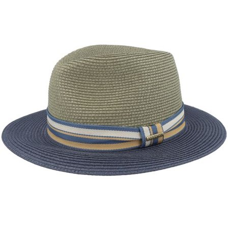 Stetson - Grön straw Hatt - Tiller Toyo Green/Blue Straw Hat @ Hatstore