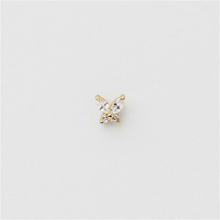 Bling Butterfly Piercing - 18K VERGOLDETES STERLINGSILBER