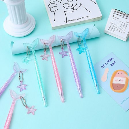 Mermaid Tail Gel Penne Rollerball Ink Penne 12 Stk