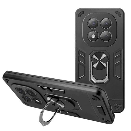 Deksler for Redmi Note 14 Pro og 14 Pro Plus Støtsikkert Støtte Ring, Svart