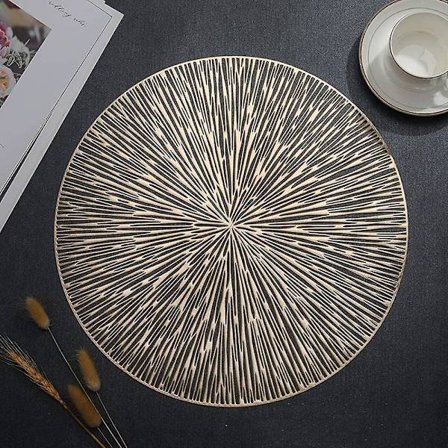 4 st bordsunderlägg för matbord, dekorativa, värmebeständiga, halkfria, runda