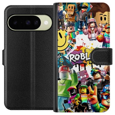 Google Pixel 10 Tegnebogsetui Roblox graffiti collage med farverige figurer, livlige mønstre og energiske elementer i en urban legesyg stil, der fang