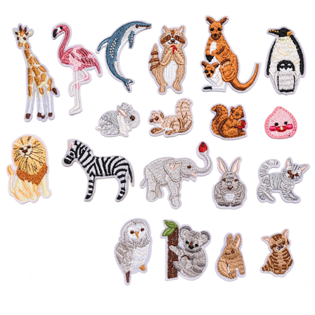 Broderade Stryk-på-märken, Sy-på-märken, 19 st Stryk-på-lappar Broderat märke för Kläder T-Shirt Jeans Ryggsäck