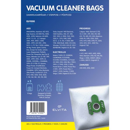 Elvita - Dammsugarpåsar ELV1000