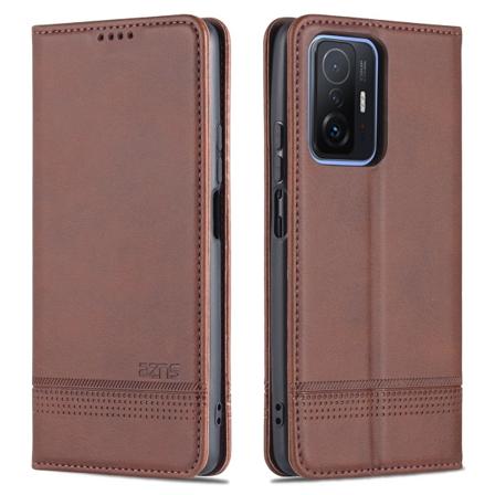 Praktiskt Plånboksfodral - Xiaomi 11t Pro Mörkbrun
