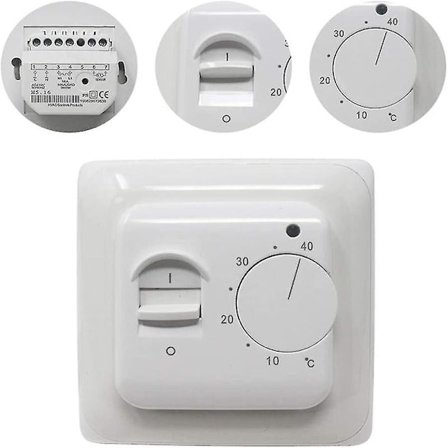 Älykäs WiFi-lattialämmitystermostaatti anturilla, 16A 220V, mekaaninen ohjaus [JUN]