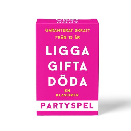 PARTYSPEL GIFTA LIGGA DÖDA - Vuxen.se - Roliga prylar för svensexa, möhippa och fester
