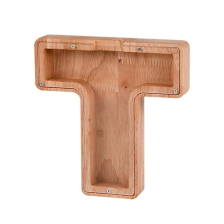 Wooden Piggy Bank Alphabet Cash Box Letters Coin Piggy Bank Kids Money Box