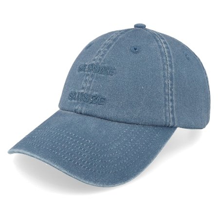Samsøe Samsøe - Blauw unconstructed Cap - Samsoe Cap Stellar Dad Cap @ Hatstore