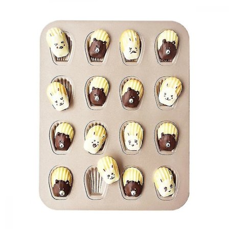 Kageforme 16 Huller Non-stick Madeleine Bageform