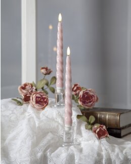 LED Flamme blanka antikljus 2-pack Rosa - Star Trading