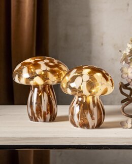 Glasdekoration LED lampe Funghi
