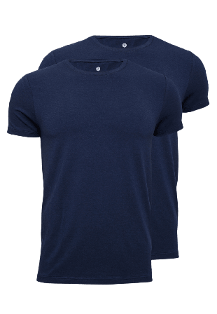 JBS of Denmark 2-pack Bambu, T-shirt O-neck, Svart T-shirts Herr Blå XXL
