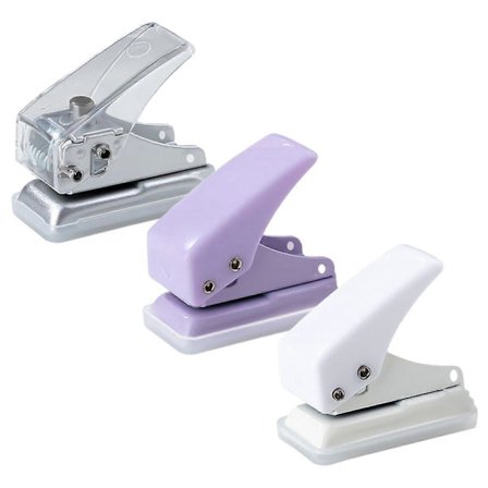 3 kpl Yksireikäinen rei'itin, Mini paperirei'itin 10 arkin kapasiteetti Yksireikäinen rei'itin paperille, 3 väriä