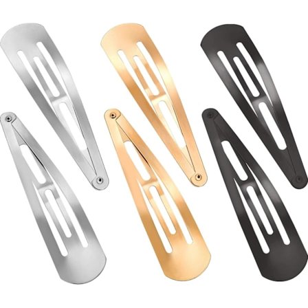 30 Stykker 8 cm Store Metall Snap Hårspenner Hårspenner Sklisikre