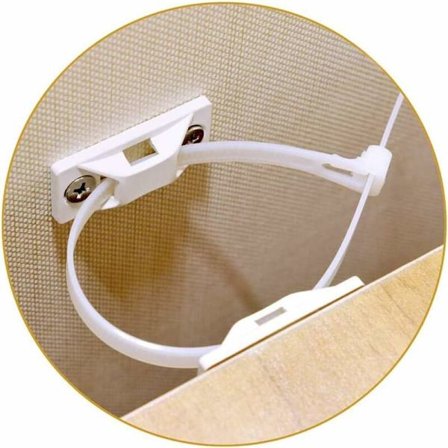 12-pack justerbara anti-tipp möbelremmar för barn, jordbävningssäkra, anti-fall, för bokhylla, skåp, byrå-