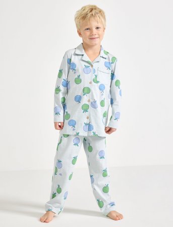 Lindex Pyjama Shirt And Trousers - Blue - 92