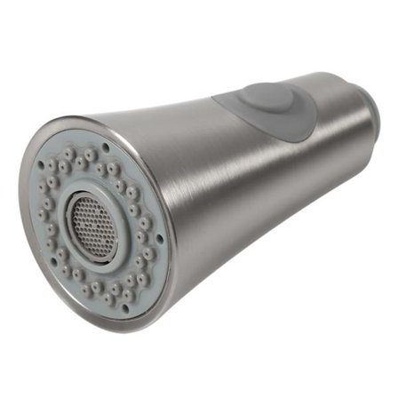 Köksblandare i ABS-plast med neddragbar stålutbytesdel och utdragbart spraymunstycke