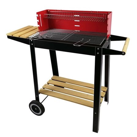 Kullgrill med hylle og hjul