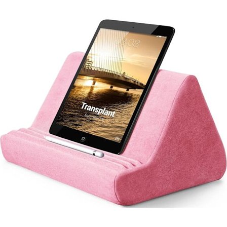 Blød Tablet Stativ Pude med Lomme, Tablet Pude Stativ, Justerbar 3 Visningsvinkel, Doven Holder Stativ til Seng Sofa, Kompatibel med iPads Tablets