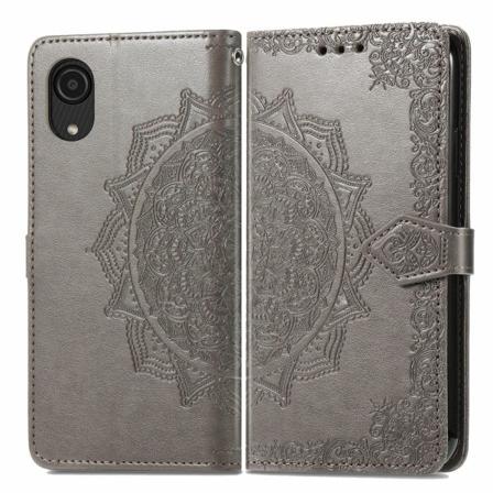 Mandala Samsung Galaxy A03 Core Flip Etui - Grå Silver grey