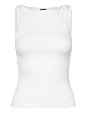 Gina Tricot Boatneck Tanktop - White - L