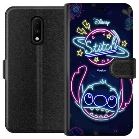 OnePlus 7 Tegnebogsetui Stitch Neon