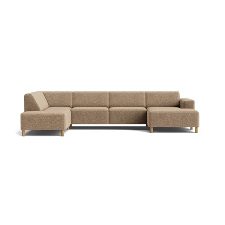 Seam U-sofa, højrevendt - Anthology Mørk Beige - 344x206x78 - Sofa, u-sofa