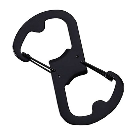Nøglering Carabiner Carbines med CapSome Opener Black