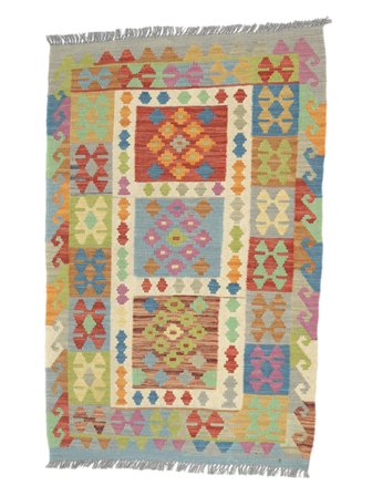 Alfombra Kilim Afghan Old Style 80X126 Verde/Rojo Oscuro (Lana, Afganistán)