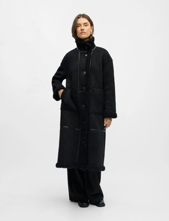 Object Objoaklyn L/S Lo Coat 141 - Black - 38