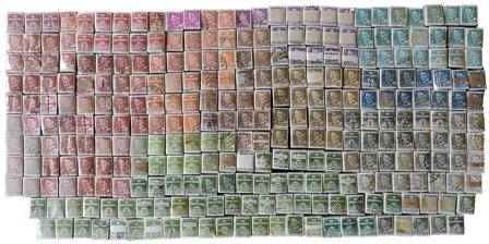 Danmark - Dubletpakke med bundter i mange forskellige farver