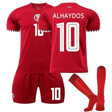 2022–2023 Qatarin kotijoukkueen MM-sarja nro 10 Al-Haydos nro 19 Almoez nro 11 Akram Afif aikuisten lasten t-paita Jalkapallounivormu - Perfet No.10 
