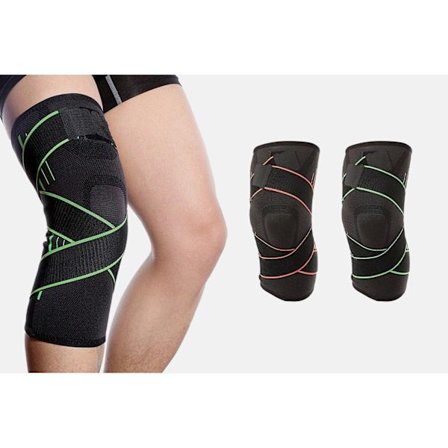 Elastic knee support with compression